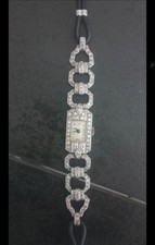 montre art deco platine et