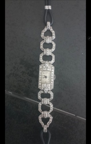 Montre art deco platine - montre,