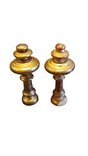 2 anciens supports de tringle à rideaux Bois doré 19ème