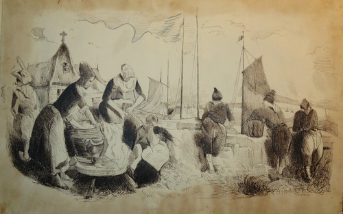 Ecole francaise xix dessin - francaise,