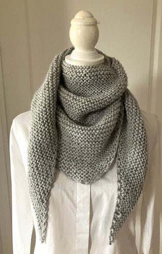 Châle gris perle argenté - , en