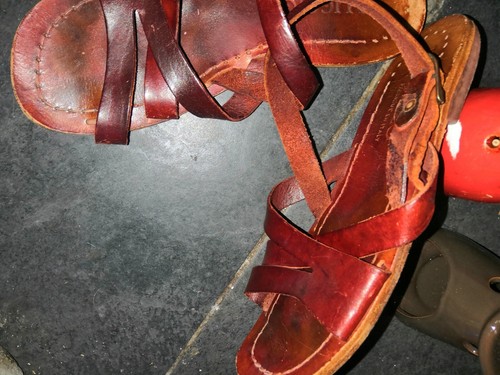 Spartiates cuir taille - cuir,