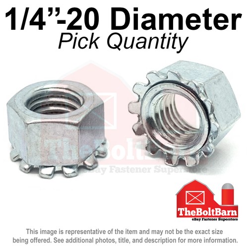 Lock hex nuts - 1/4"-20,