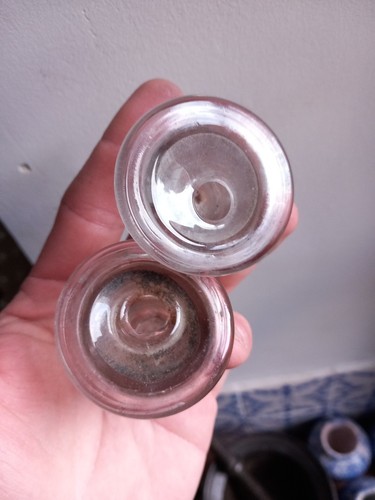 V11 paire encriers verre - v11,