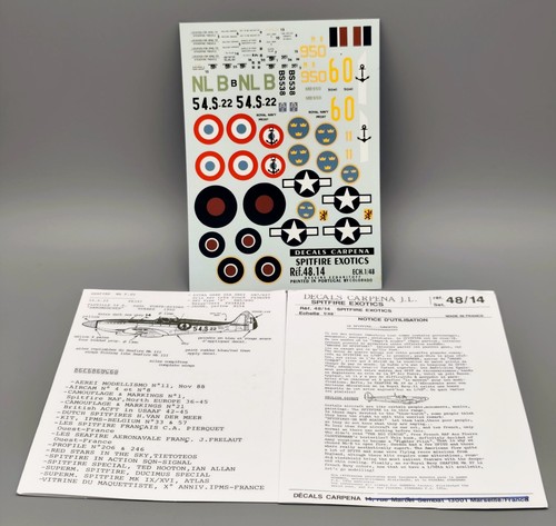 Decals carpena spitfire - 1:48,