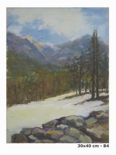 Tableau huile paysage - tableau,