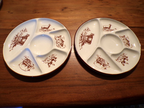 Assiettes fondue gien - assiettes,