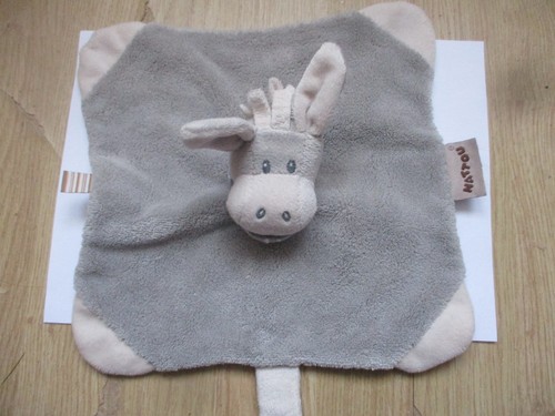 Doudou plat carré cheval ane - doudou,