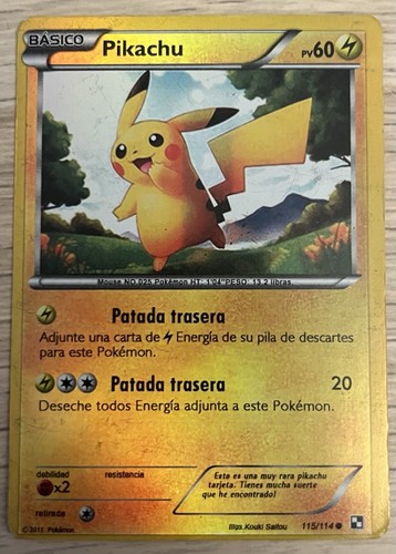 Carte pokemon pikachu 115 - carte, 115/114