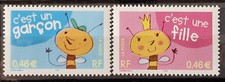 FRANCE 3463/3464 NAISSANCE GARCON FILLE  NEUF**