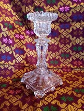 Bougeoir en verre pressé moulé, fin XIX°, Portieux?