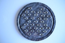 jeu de solitaire vintage marbre et verre