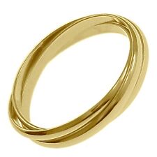 BAGUE alliance 3 anneaux Plaqué Or 18 carats - TAILLE 60 DISPONIBLE - Mixte