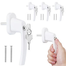 4x Poignée de fenêtre verrouillable - Poignée longueur tige 35 mm avec serrure