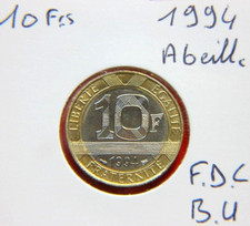 10 Francs Génie de la Bastille  1994 Abeille BU - FDC ( Issue d'un coffret B.U)