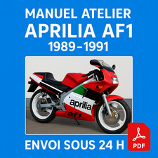 Manuel Atelier Aprilia AF1 1989-1991 Revue Technique Moto Français RMT CD PDF