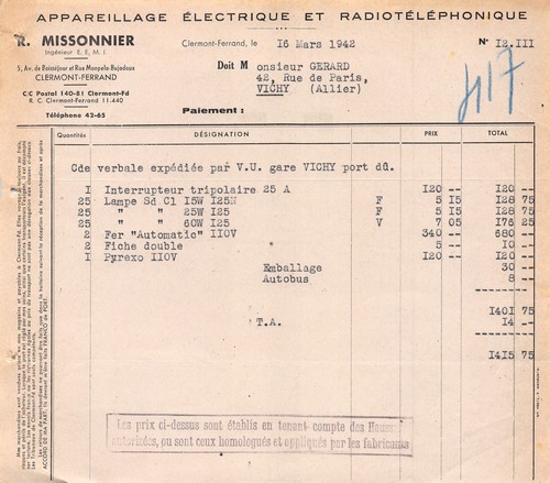 1942 appareillage electrique - 1942,