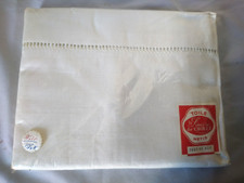 ANCIEN DRAP TAIE DE TRAVERSIN LA LINIERE DE CHOLET 98 cm TOILE METIS NEUF