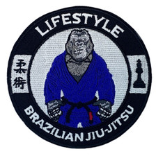 Jiu Jitsu Brésilien Mode de Vie Patch Gorilla Repasser Insigne Bjj Gi Kimono Gym