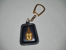 PORTE CLÉ CUIR ET MÉTAL AVIATION UTA MASQUE BOUDDHA 