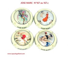 Série de 4 Capsules de champagne  - .JOSE MARC  N°167 au 167.c