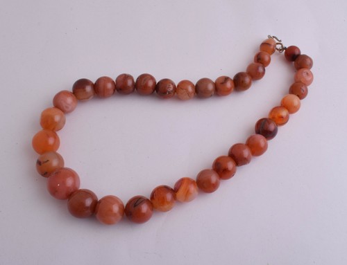 Collier vintage perles agate