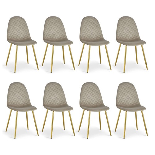 Lot chaises en velours - lot,