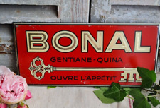 ANCIENNE TOLE PUBLICITAIRE BONAL GENTIANE ABSINTHE NO EMAILLEE CAF BISTRO