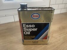 Esso Super Oil Bidon D’huile En Métal Vide 2L 