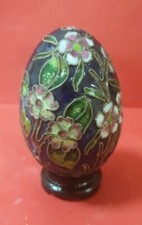 Un oeuf emaux cloisonne laiton cuivre doré chinois chinese enamel egg chinese