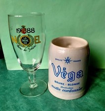 Chope Verre biére Motte Cordonnier Jenlain Noel 1988