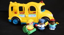 Fisher Price Little People Bus scolaire jaune avec lumière et son, avec 2...