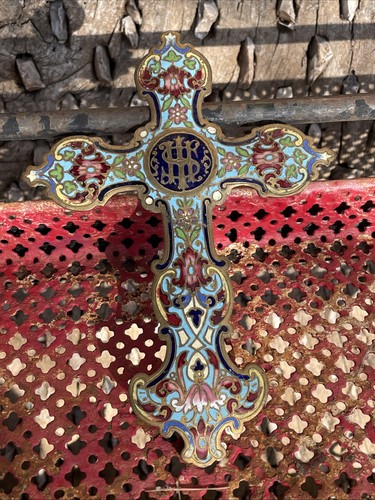 Croix laiton émaux - croix, et