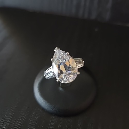 Sterling silver pear cut with - sterling,