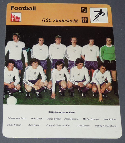 Fiche football rsc - fiche, anderlecht