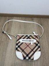 Sacoche Burberry Blanche Et Beige Pour Femme
