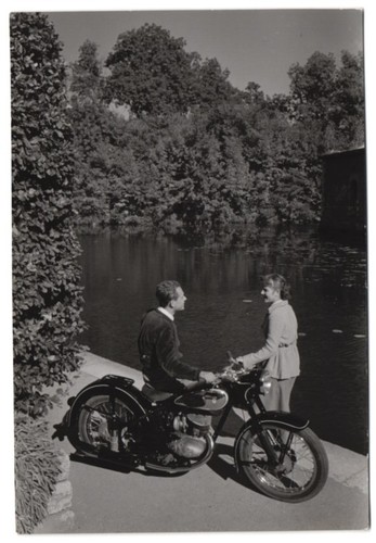 Photographie moto dkw paire - photographie, dkw,