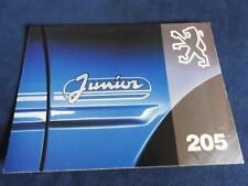 catalogue depliant peugeot 205 sacré numéro 1994