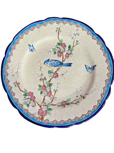Plat assiette longwy à - /,