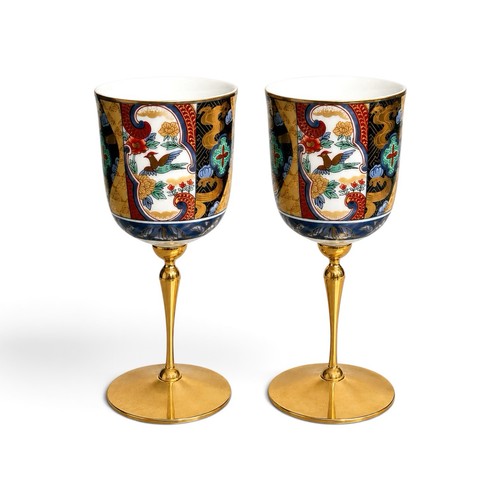 Paire verres vin porcelaine - verres, à