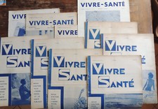 Lot 10 revues Vivre santé idem vivre d'abord années 30 - bon état
