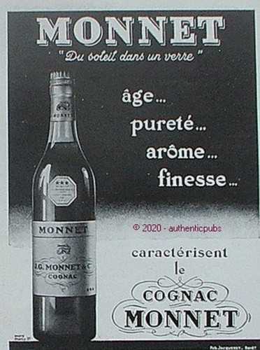 Publicite cognac monnet - monnet, du