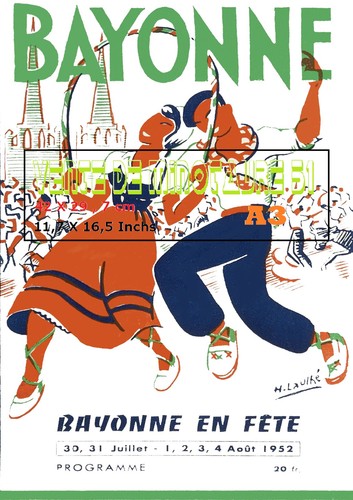 Fête bayonne 1952 a3 - bayonne,