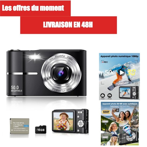 Appareil photo numérique 50mp - numérique,