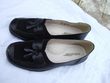 mocassin femme noir en cuir et