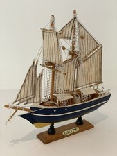 Maquette Bateau A Voile Goélette Bois Ancienne