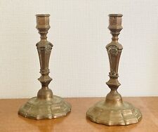 Paire De Bougeoirs Flambeau Louis XIV Chandelier H.24 Cm