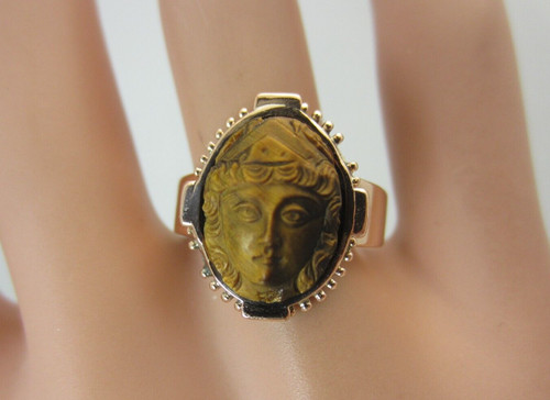 Bague style camée rose - bague,
