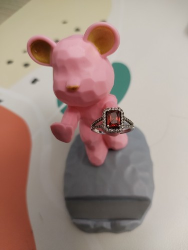 Bague argent 925 - , rubis