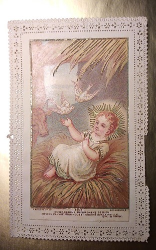 Image pieuse canivet dentelle - image, pieuse/canivet